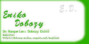 eniko dobozy business card